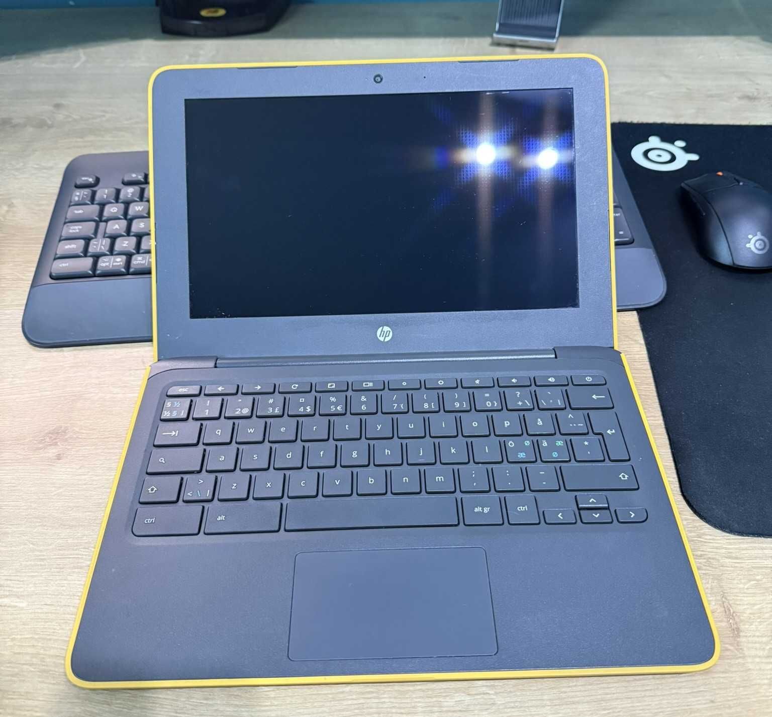 Dotykowy Laptop HP 11 Szaro Pomarańczowy, bateria 5h