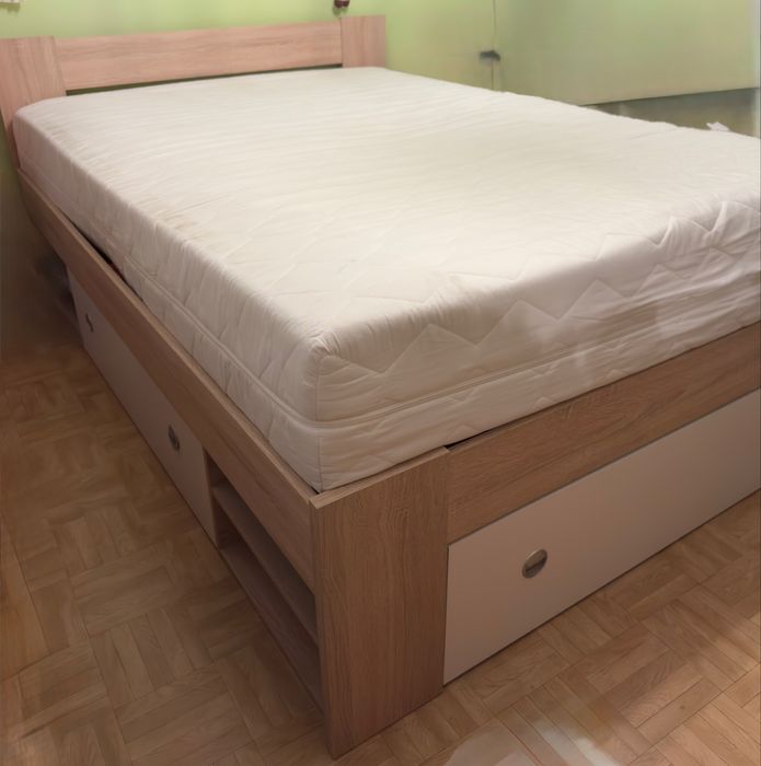 Łóżko 160x200 Stefan BRW z pojemnymi szufladami, stan bardzo dobry