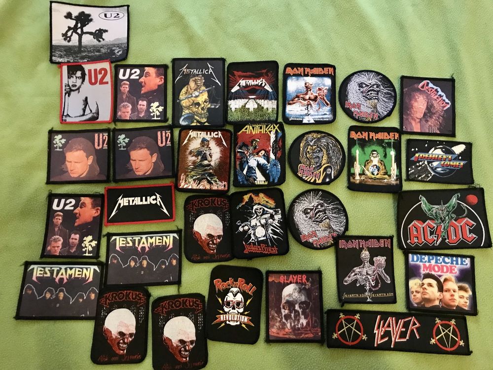 ACDC - Iron Maiden - Metalica - U2 - Patches - Remendos