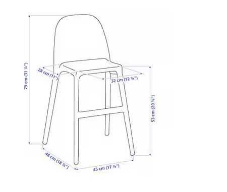 Krzesło dla dziecka Ikea Urban wysokie