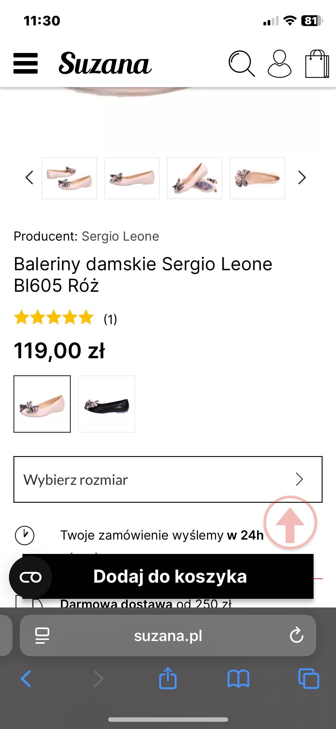 Baleriny nowe 38