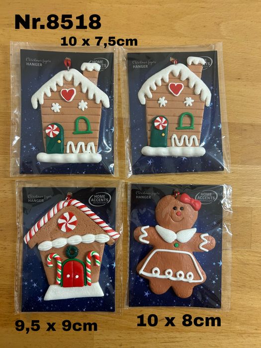 Świąteczne dekoracje 4 sztuki nr.8518