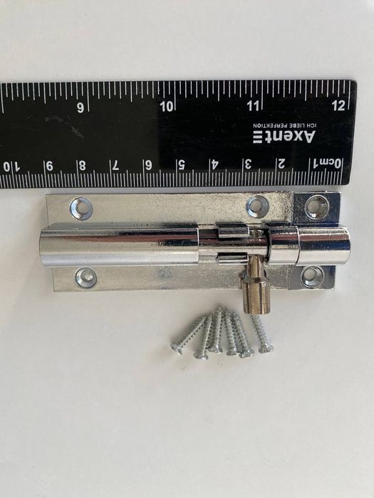 Шпінгалет для вікон/дверей засув на двері 90×30 мм (хромований)