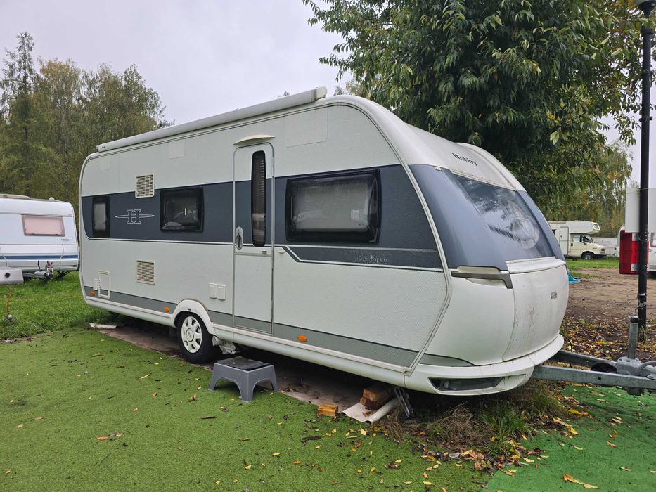 Przyczepa kempingowa HOBBY 545 KMF DeLuxe TRUMA salon polska faktura