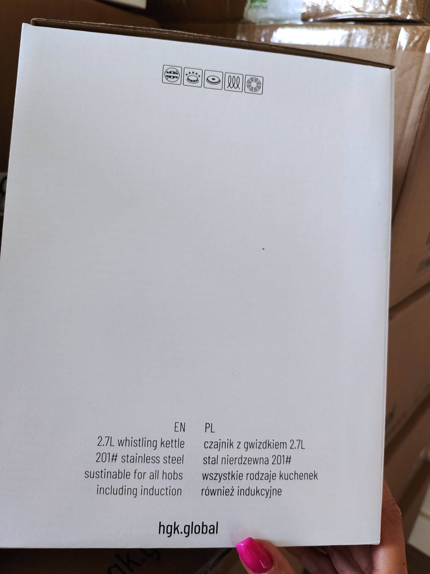 Nowy czajnik z gwizdkiem,2.7L, czarny