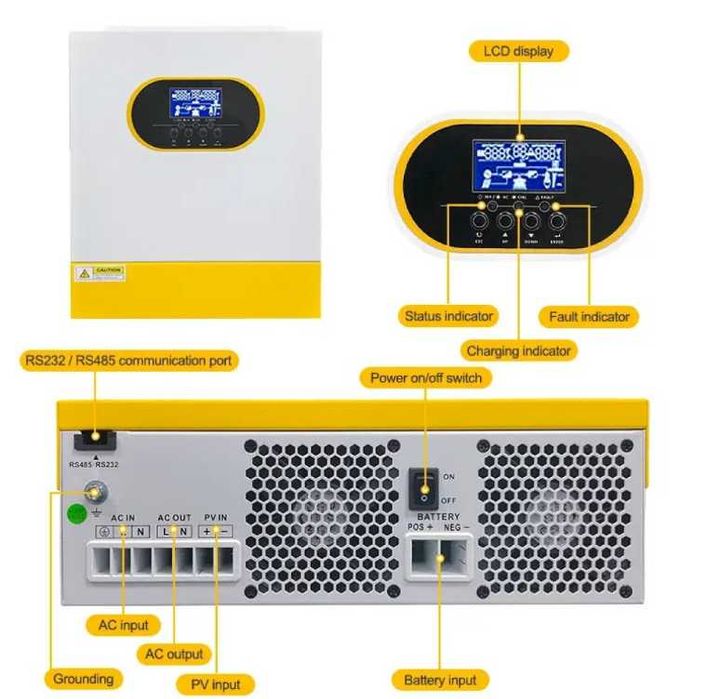 3,5 кВт Комплект инвертор Anenji + аккумулятор 2,4 кВт 100Ah WiFi