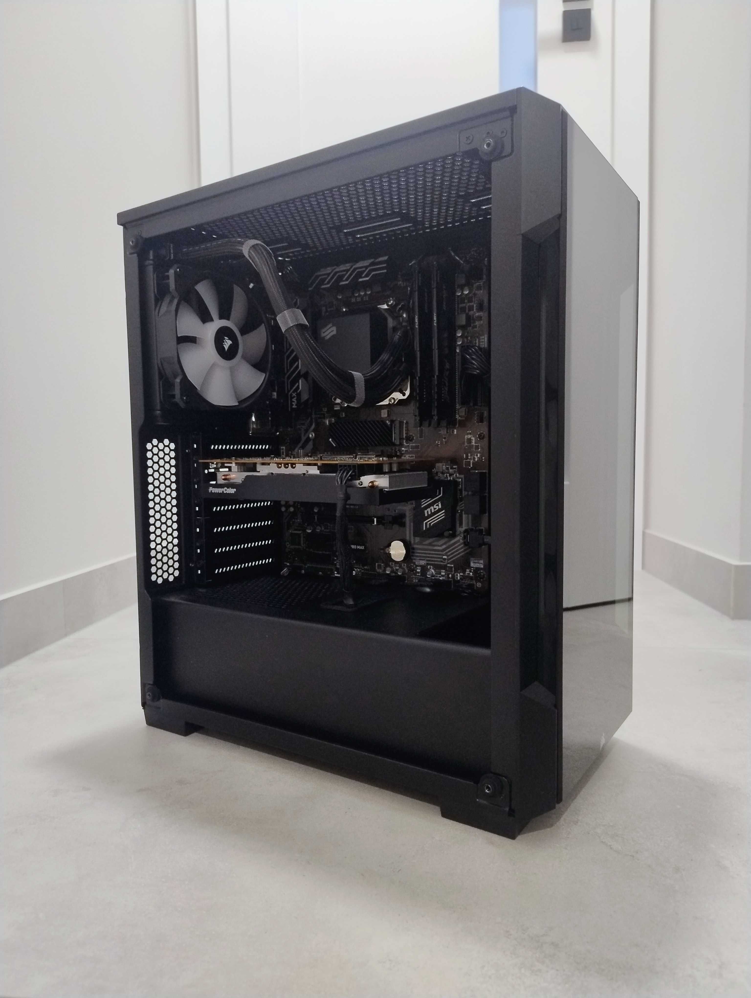 Komputer gamingowy Ryzen 5 + AiO, 16GB RAM, RX6600, SSD + HDD