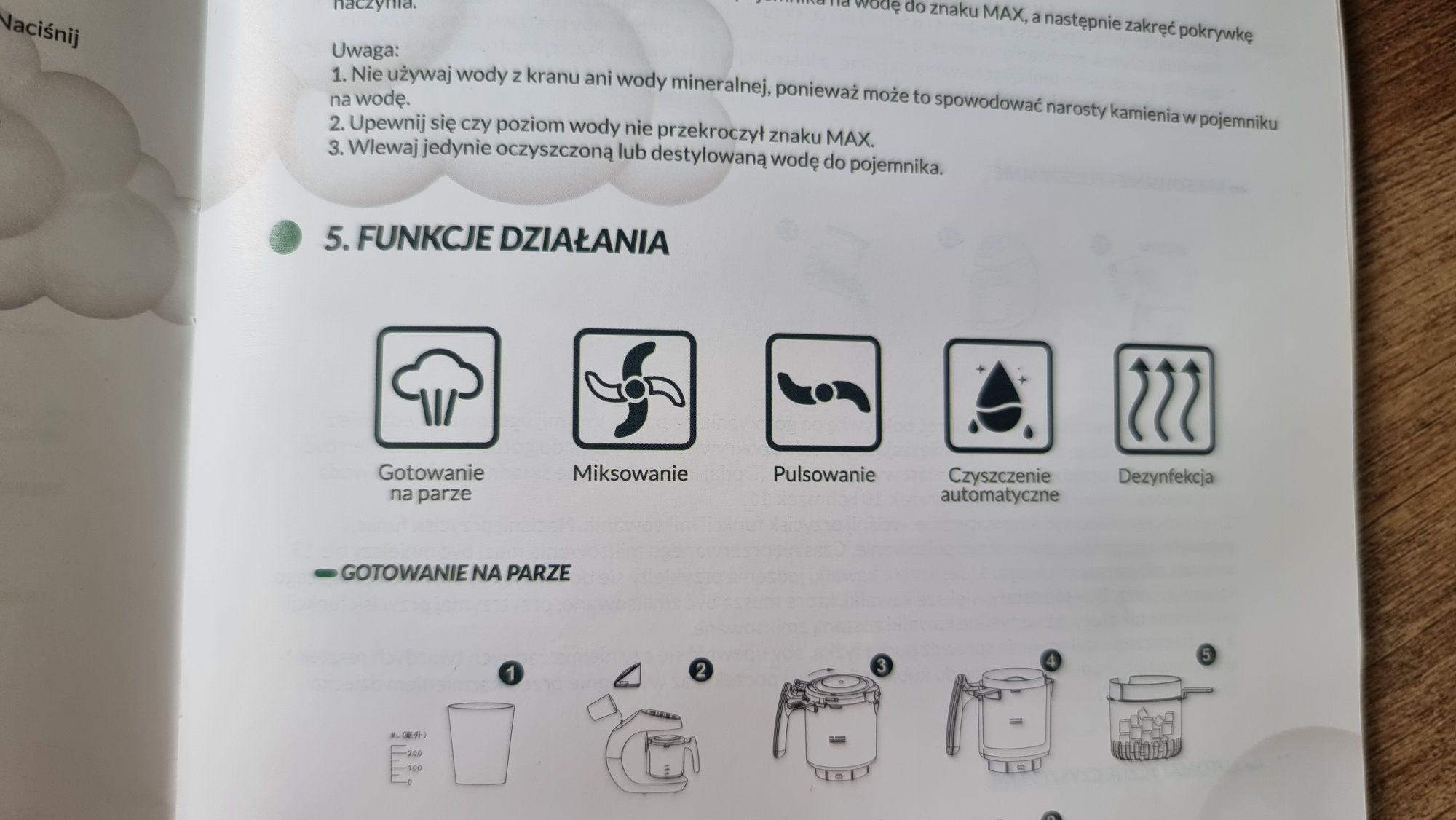 Neno cibo - blender z funkcją gotowania na parze, bez odbarwienia