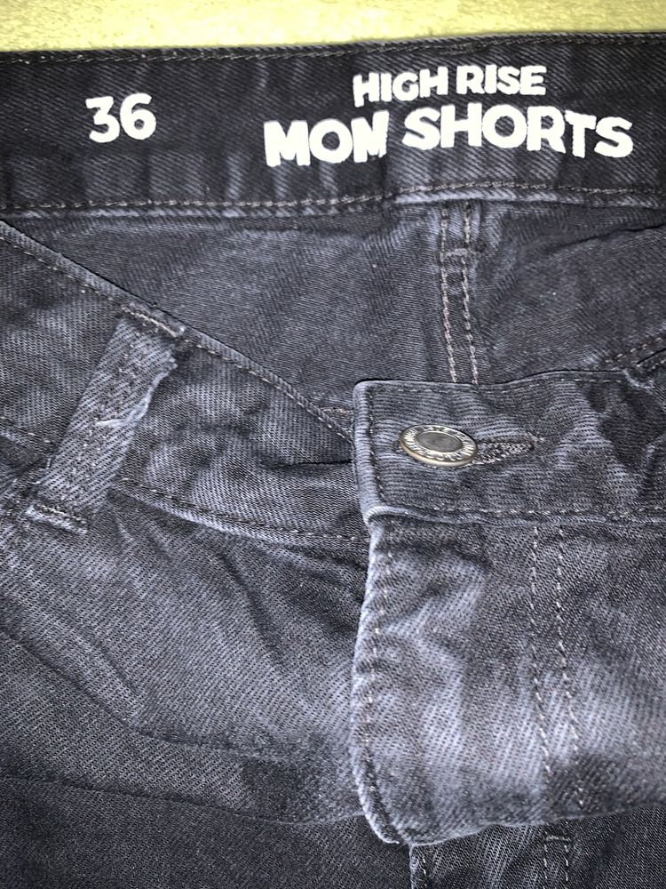 Чёрные джинсовые шорты