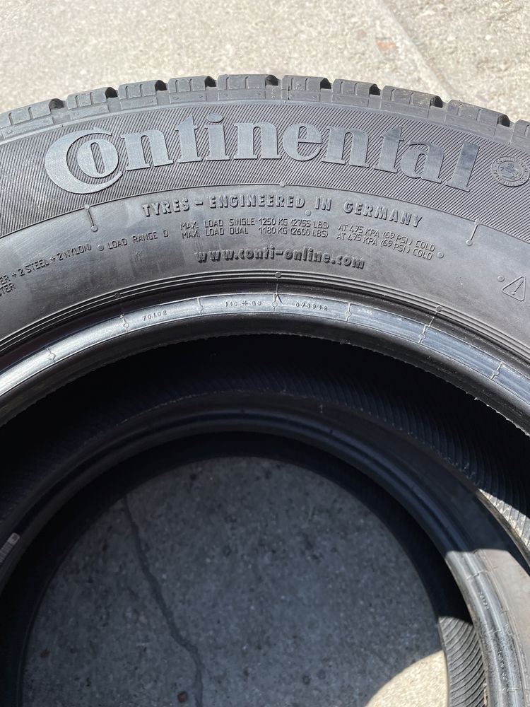 Opony uzywane 225/75r16C Continental VancoCamper wzmacniane - 2 sztuki