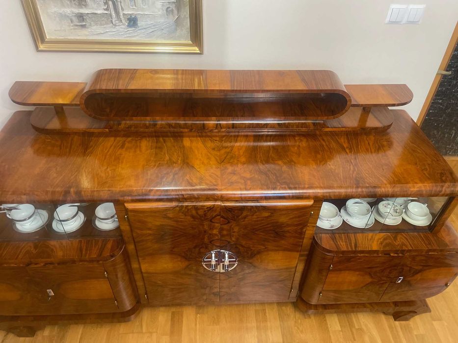 OKAZJA-  przeprowadzka Komoda i witryna art deco- komplet