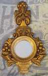 Espelho quadro dourado