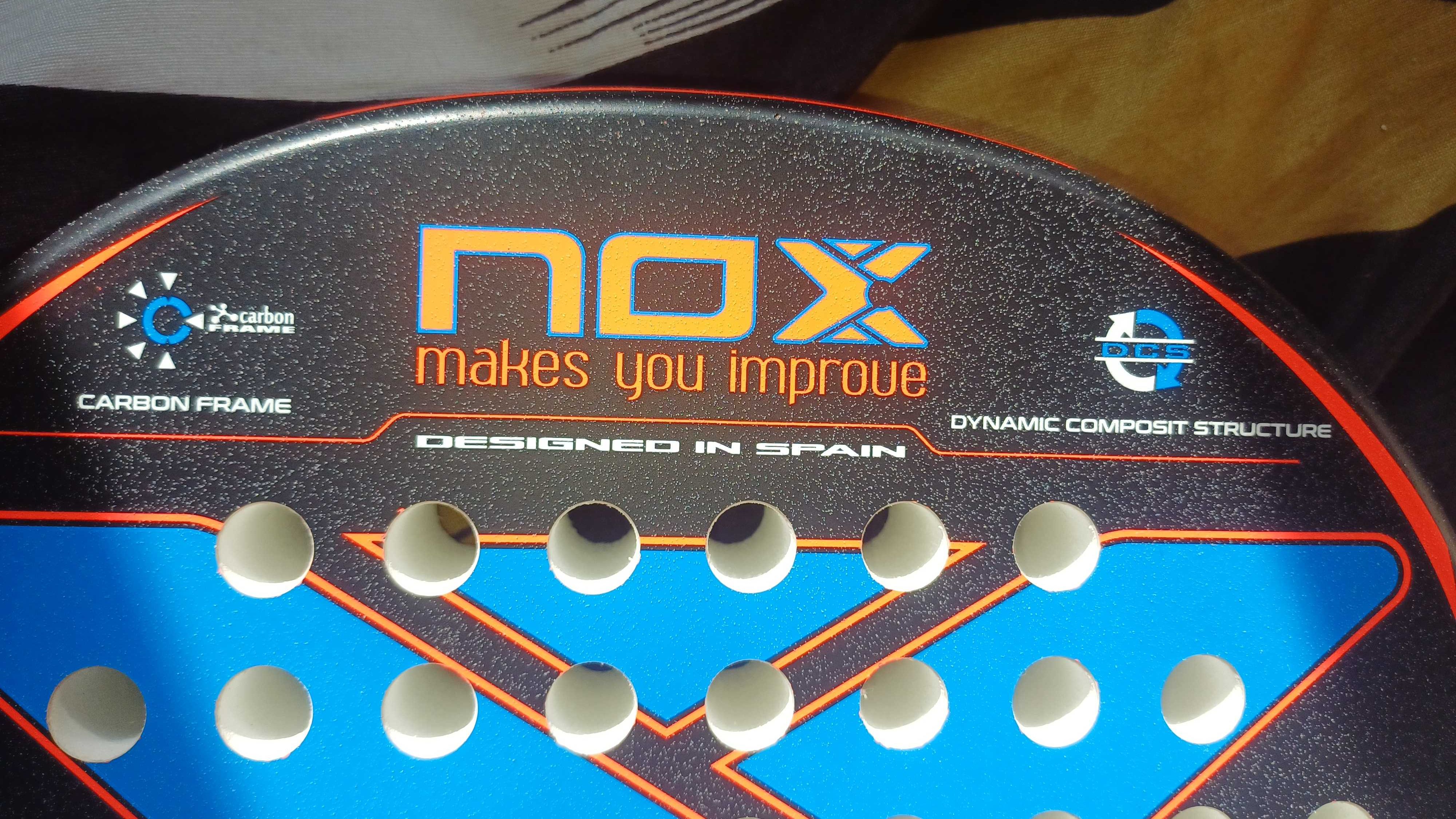 Raquete de Padel NOX Fibra de Carbono e sapatilha padel  PS500 Nº47