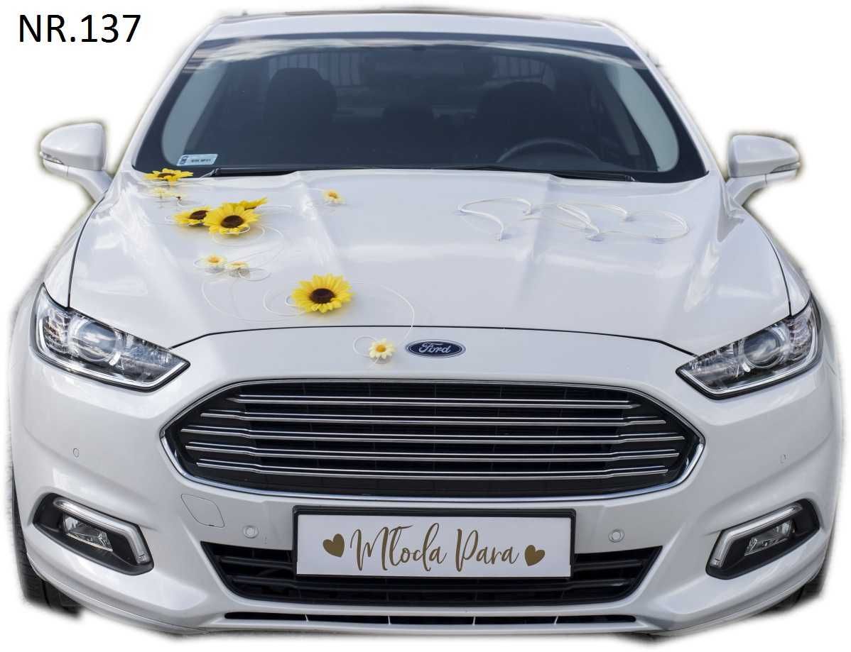 Dekoracja samochodu ozdoby na auto do ślubu ze SŁONECZNIKÓW 137