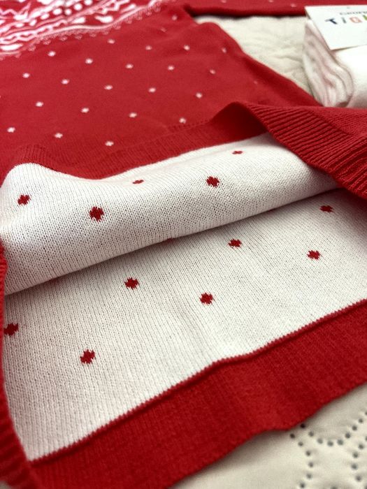 Новорічна тепленька сукня Мінні Маус з біленькими колготками