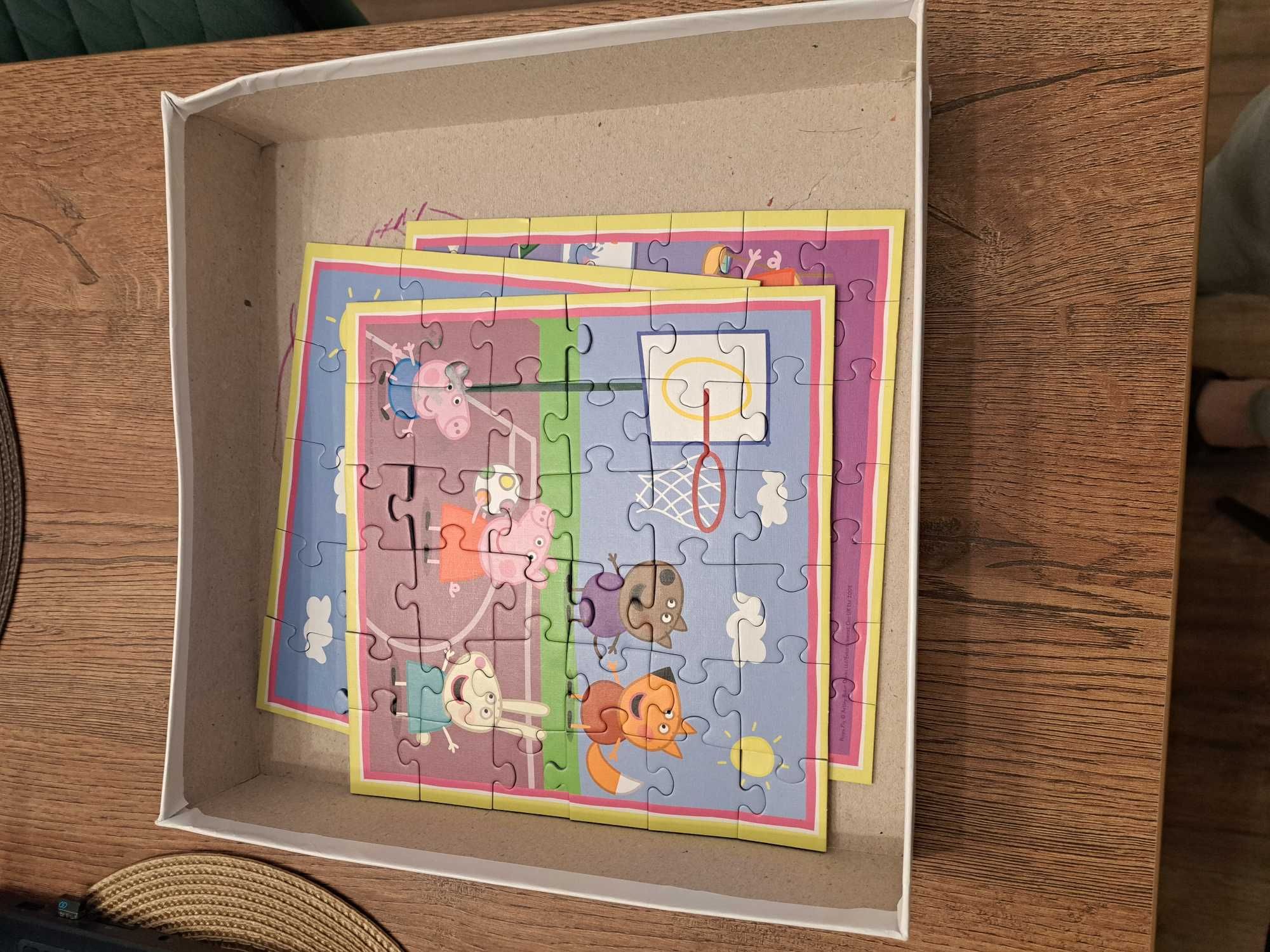 TREFL Puzzle Świnka Peppa 3 w 1 zestaw dla dzieci od 3 lat