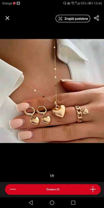 Zestaw biżuterii pompowane serce