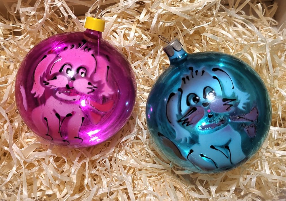 Вінтажні ялинкові прикраси ,ціна за 2шт