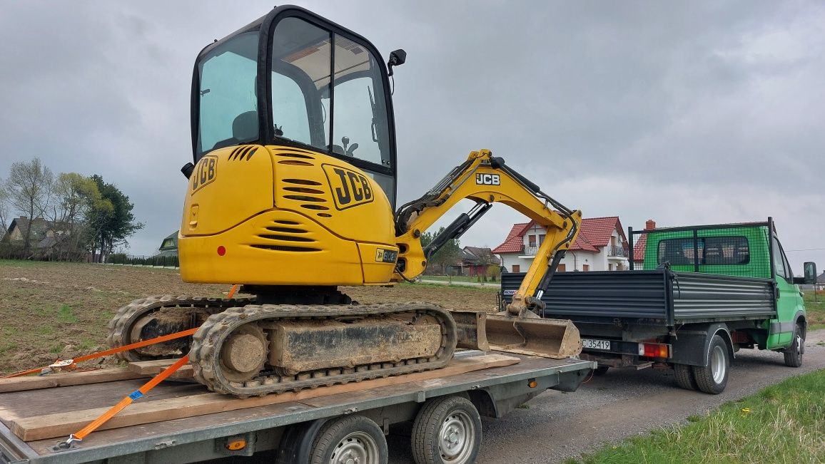 Wynajem minikoparki JCB 8025 Wypożyczenie minkoparka kraków bochnia