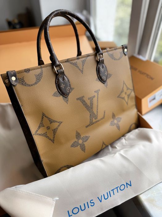 Сумка жіноча шопер тоут Louis Vuitton OnTheGo Monogram луи витон шкіра