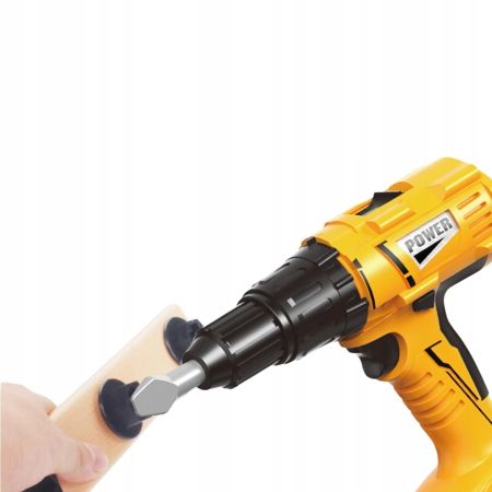 Zestaw Narzędzi W Walizce Wiertarko-wkrętarka Gogle Ochronne Śrubokręt