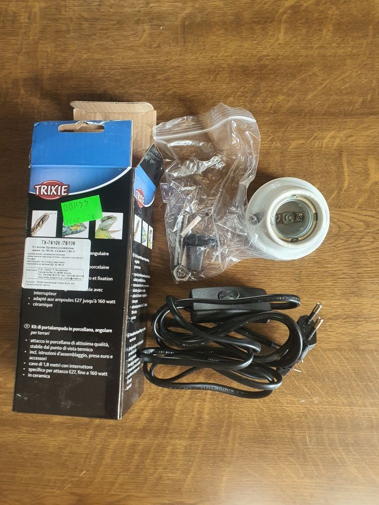 Ceramiczna Oprawka Żarówki do 160W Gwint E27 do terrarium