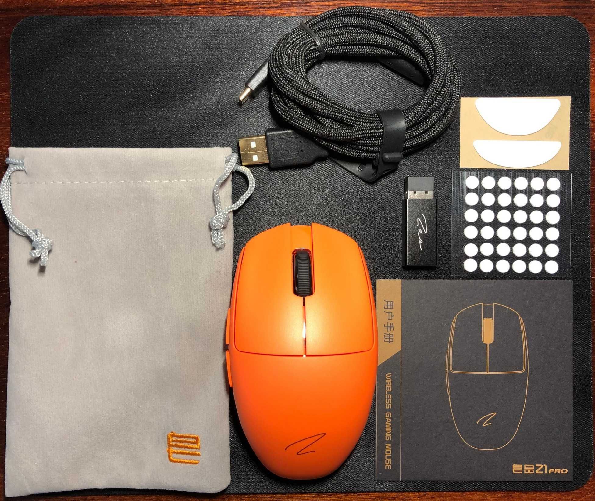 Ігрова, бездротова миша Zaopin Z1 Pro. Сенсор PixArt PAW3395, 500 мА!