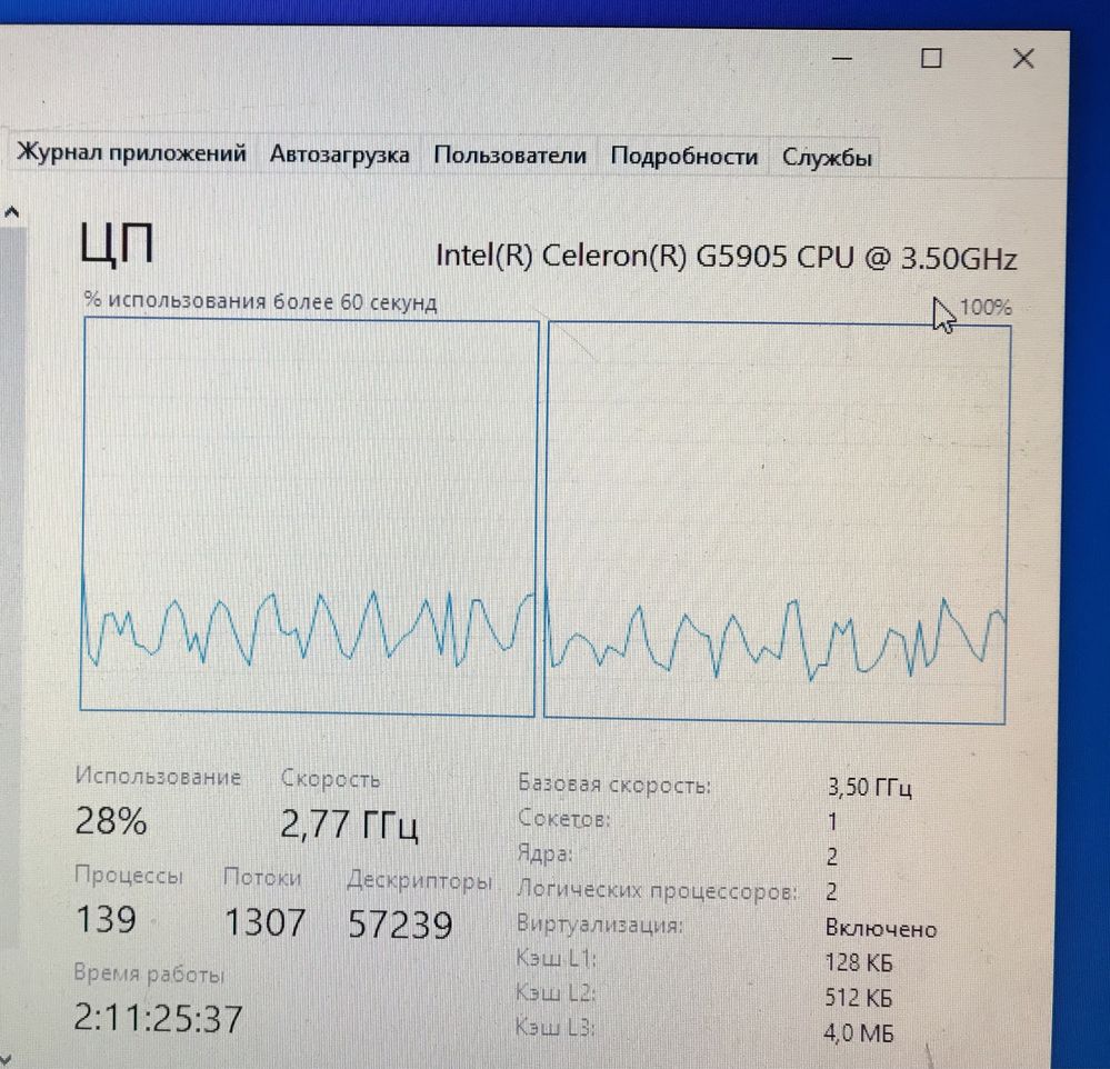 Процессор Intel Celeron G5905 3.5 GHz