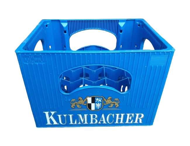 Skrzynka na piwo butelki Kulmbacher 20x0,5L Oryginalna Niebieska