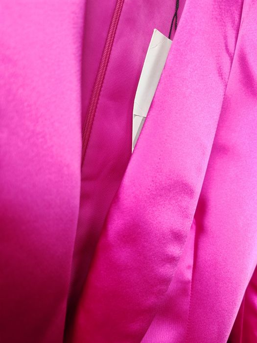 Nowa satynowa sukienka elegancka marynarka blezer fuksja zara