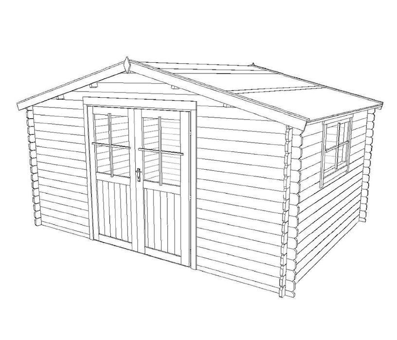 Domek Ogrodowy narzędziowy Edyta 400 x 300 cm 28mm z podłogą