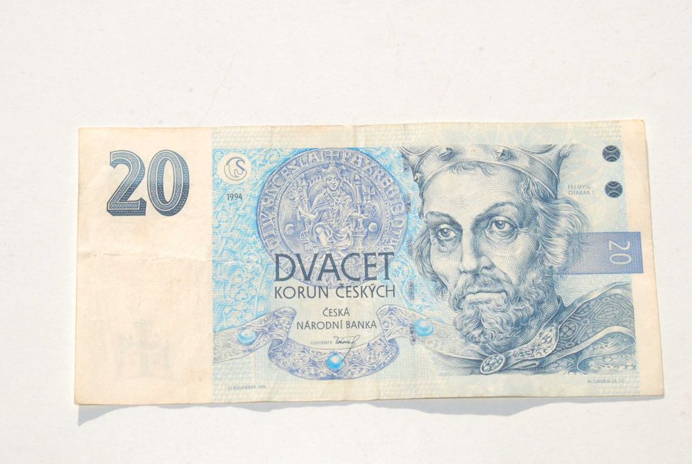 Stary banknot 20 koron Czeskich Czechy 1994 unikat