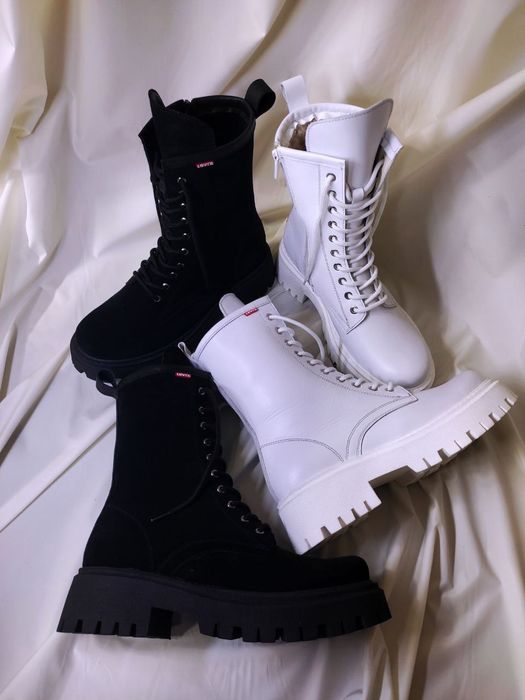 Жіночі шкіряні черевики на вовні