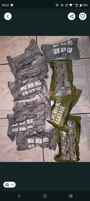 Bandaż bandaż izraelski wojskowy 11szt rana Opatrunek indywidualny KPP