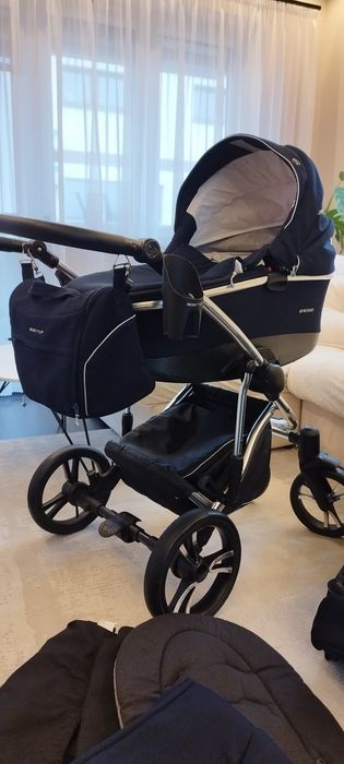 Wózek Bebetto Bresso Premium Class Granat Ochrona UV Komplet