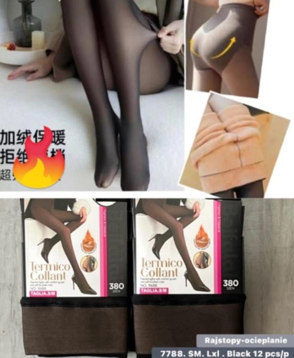 Super ciepłe rajstopy druga skóra S/M L/XL