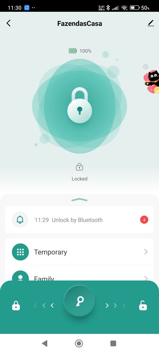 Fechadura inteligente com teclado para qualquer tipo de porta.