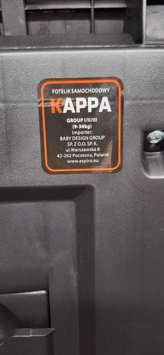 Fotelik samochodowy Espiro Kappa 9-36 kg
