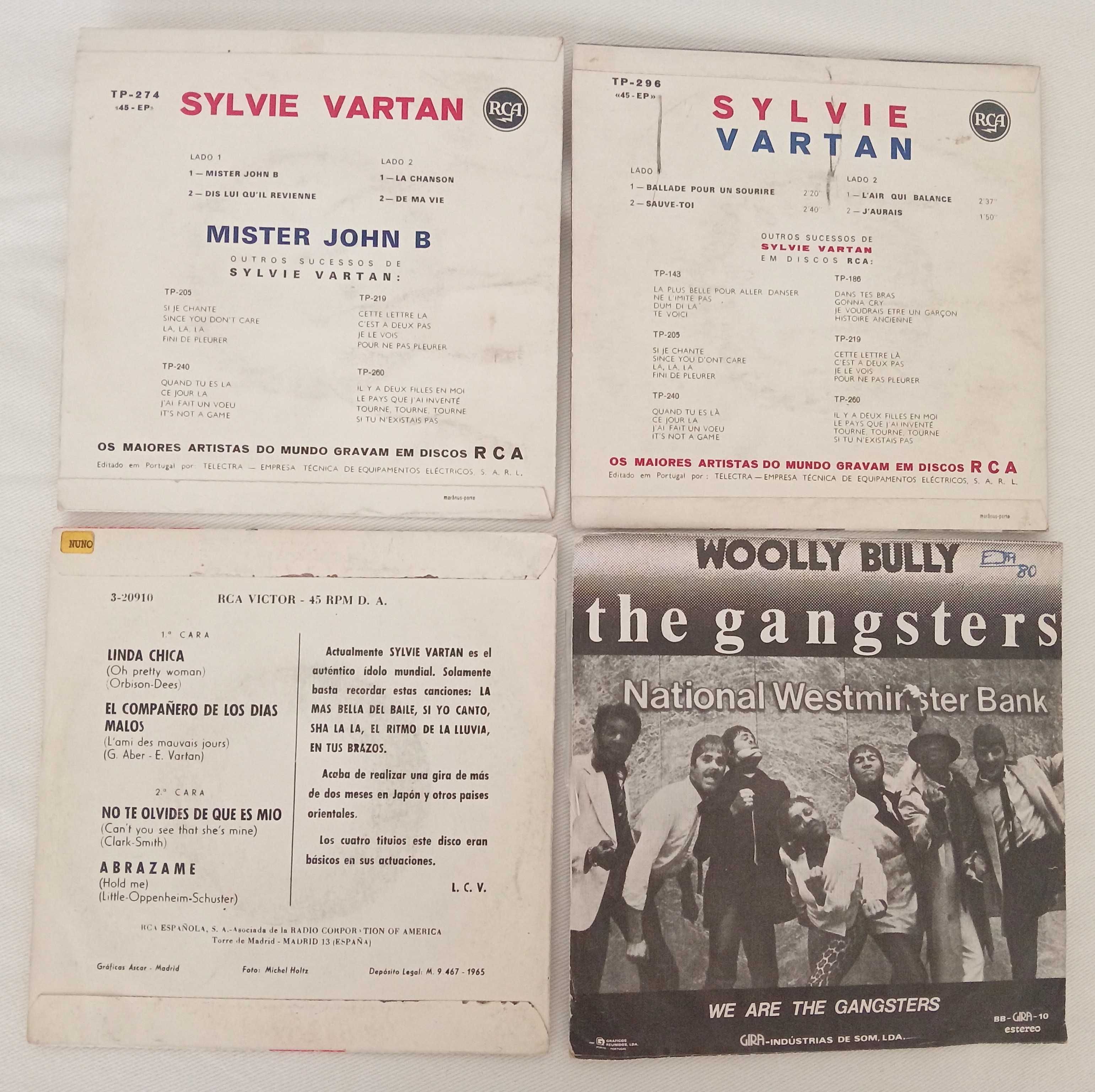 Conjunto 12 Singles 7'' Carlos Paulo Sylvie Vartan McCartney Xutos
