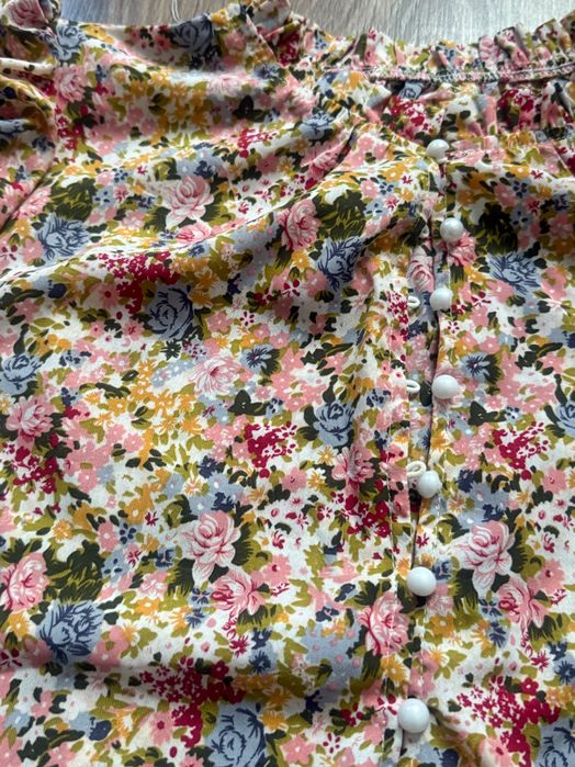 Bluzka w Kwiaty - Etno Boho Folk Style, Rozm. L