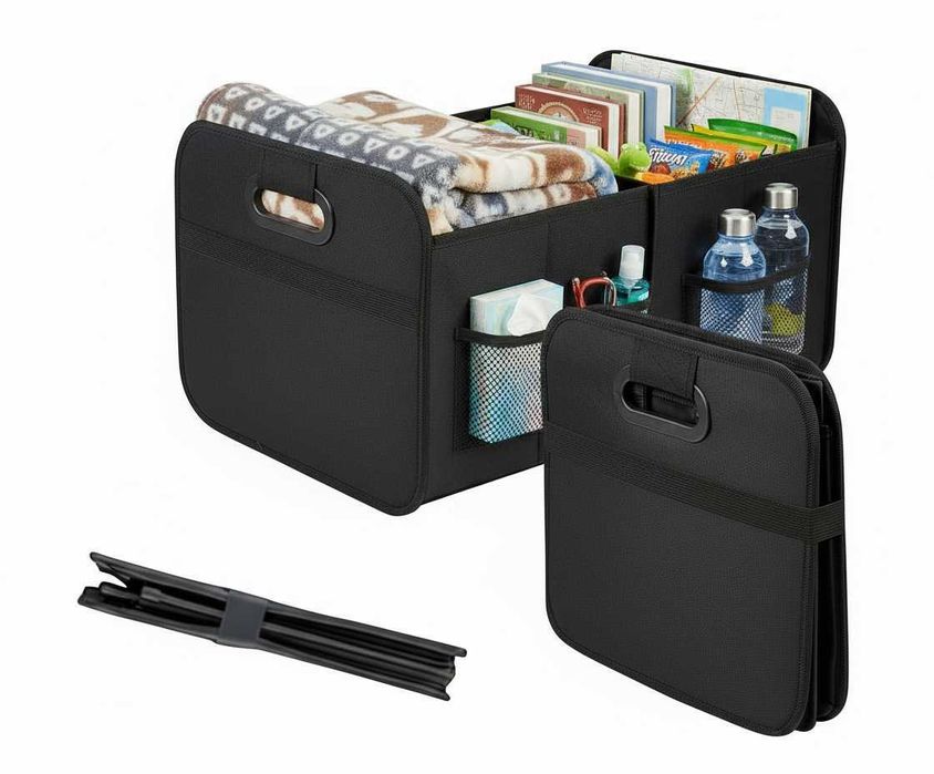 Duży składany organizer do bagażnika auta oxford torba kufer samochod