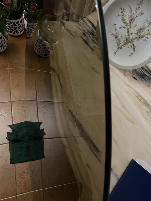 Vidro temperado redondo (acastanhado)