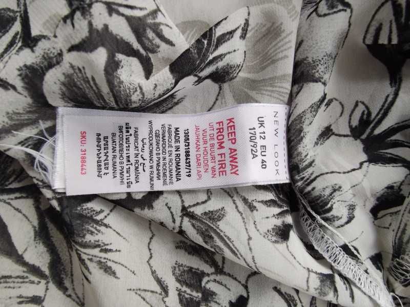 Cienka koszula mgiełka w kwiaty 40