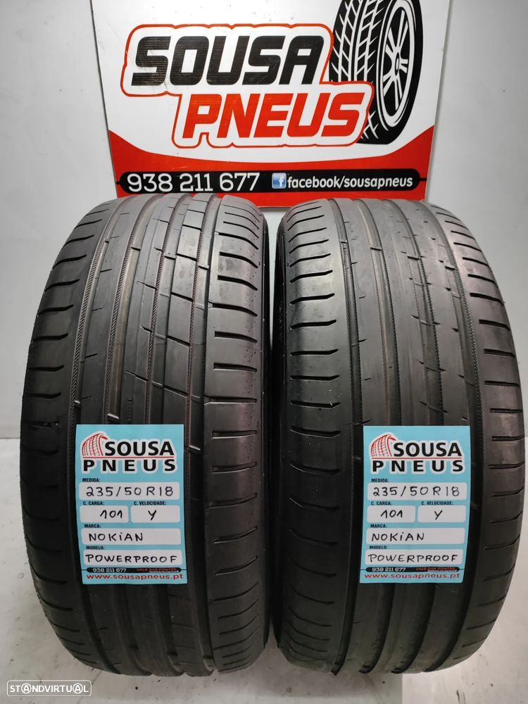 2 pneus semi novos nokian 235-50r18 oferta da entrega 140 euros