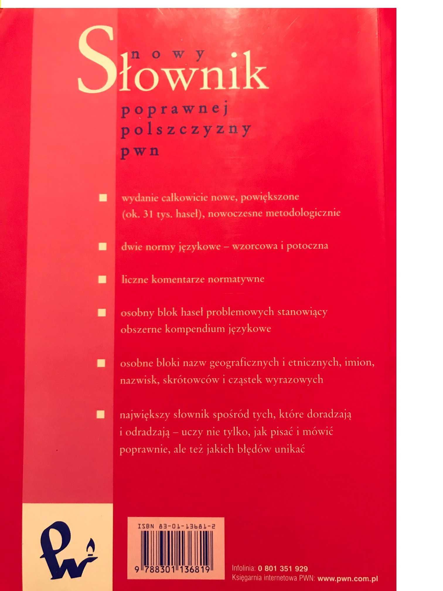 Słownik popr. polszczyzny PWN, 2002, 2 słowniki ang.-ros. i hiszp.-ros