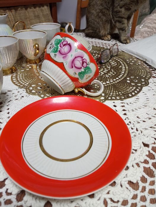 Чайна пара начало 70х. Соусник Altwasser, Васильківська кераміка