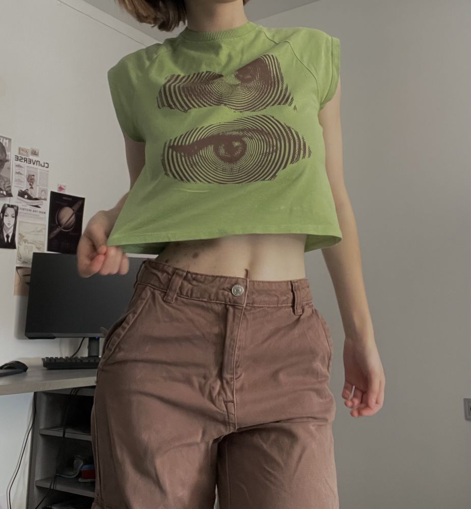 y2k топ h&m з принтом