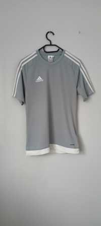 Bluzka Adidas Haftowane Logo pastelowo błękitny