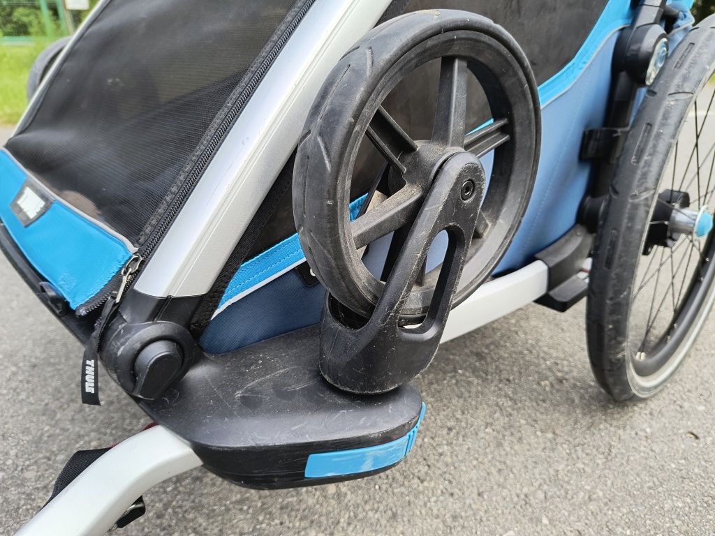 Thule Cross 2 - KOMPLET - przyczepka rowerowa dla 2