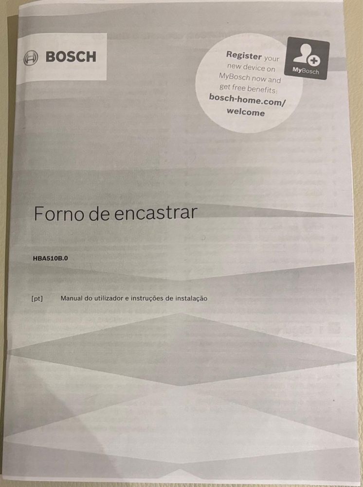 Forno Bosch de encastrar HBA510B.0 71l, classe A